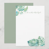 Tropical Greenerife Mariage Merci Cartes (Devant / Derrière)