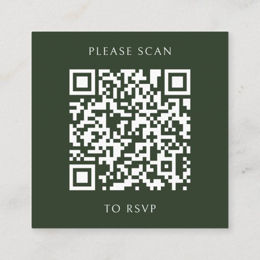 Tropical Greenery Botanical QR Code Wedding RSVP Informatiekaartje (Achterkant)