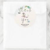 Tropical Greenery Forest Dier Dank u Ronde Sticker (Tas)