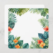 Tropical Greenery Frame PNG Botanical Background Kaart (Voorkant / Achterkant)