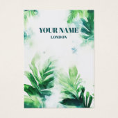 Tropical Greenery leafy Earring Display Kaart (Voorkant)