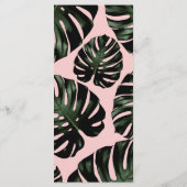 Tropical Greenery Rose Destination Menu Mariage (Dos)