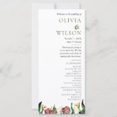 Tropical Greenery Waterverf huwelijksprogramma (Voorkant)