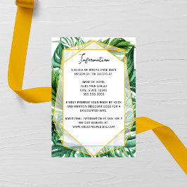Tropical Greenery Wedding Enclosure Card Informatiekaartje