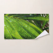 Tropical Greens avec gouttes de pluie (Serviette à main)