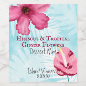 Tropical Gumdrop & Hibiscus Étiquette (Étiquettes simples)