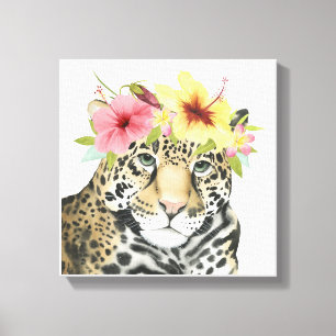Tropical Halo Sweet Cheetah Canvas Afdruk