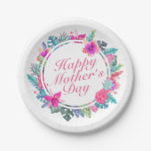 Tropical Happy Moederdag Lijst Paper Bord (Voorkant)
