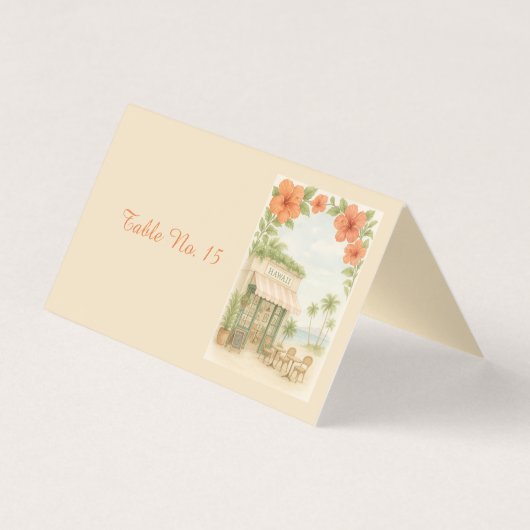 Tropical Hawaii Destination Numéro de table de mar (Back)