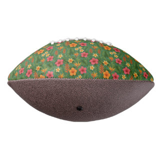 Tropical/Hawaii patterned floral American Football