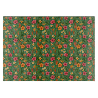 Tropical/Hawaii patterned floral Snijplank