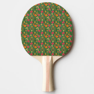 Tropical/Hawaii patterned floral Tafeltennisbatje
