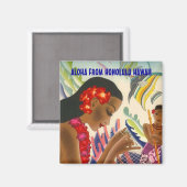TROPICAL HAWAII VOYAGE SOUVENIR MAGNET ~ PERSONNAL (Recto/Verso)