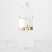 Tropical Hawaiian Birthday Water Bottle Étiquette (Dos)