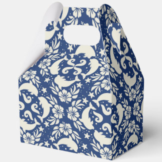 Tropical hawaiian print dolphins bedankdoosjes