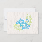 Tropical Hawaiian RSVP Turquoise (Dos)