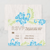 Tropical Hawaiian RSVP Turquoise (Devant / Derrière)