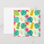 Tropical Hawaiian Tiki Pattern for Parties Wedding (Voorkant / Achterkant)