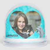 Tropical Heart Photos Grandkids Gift Snow Globe (Avant)