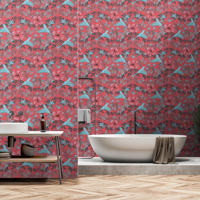 Tropical Heritage wallpaper Behang (Badkamer)