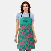 Tropical Hibiscus and Palm Leaf Pattern  Schort (Gedragen)