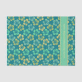 Tropical Hibiscus Flower Pattern Custom Text Tissuepapier (Voorkant)