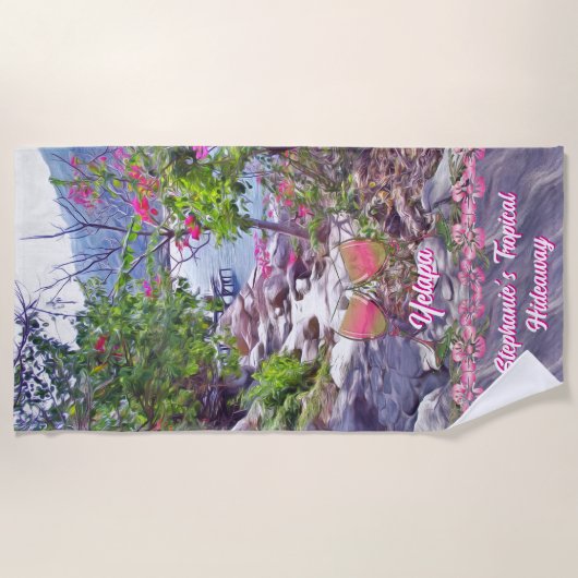 Tropical Hideaway & Wine 821 Strandlaken (Voorkant)