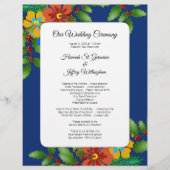 Tropical Holiday Theme Beach Wedding Programme (Devant)