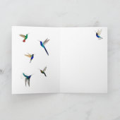 Tropical Hummingbirds Gefeliciteerd Kaart (Binnen)