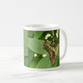 Tropical Iridescente Papillon vert Mug (Devant droit)