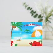 Tropical Island Beach Getaway Briefkaart (Staand voorkant)
