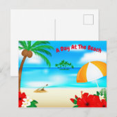 Tropical Island Beach Getaway Briefkaart (Voorkant / Achterkant)