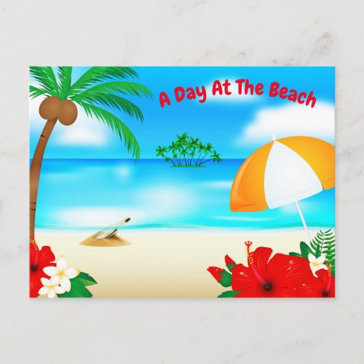 Tropical Island Beach Getaway Briefkaart (Voorkant)