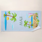 Tropical Island Beach - Strand Please & Jouw tekst Strandlaken (Voorkant)