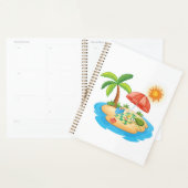 Tropical Island Beach Turtle Palm Tree Picnic Planner (Display)