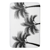 Tropical Island Black Palm Trees Silhouette Badmat (Voorkant Verticaal)