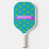 Tropical Island Blauwe Palm Pickleball Paddle (Achterkant)