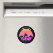 Tropical Island Custom Beach Palm Tree Meisjes Tri Magneet (Insitu (Vaatwasser))