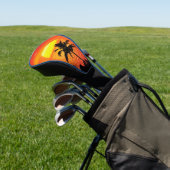 Tropical Island Ocean Sunset Palm Tree Beach Golfheadcover (Insitu)