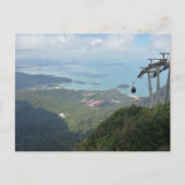 Tropical Island Panorama with Cable Car Briefkaart (Voorkant)