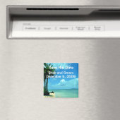 Tropical Island Save the Date Magnet Magneet (Insitu (Vaatwasser))
