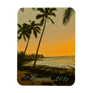 Tropical Island Sunset Magnet Magneet