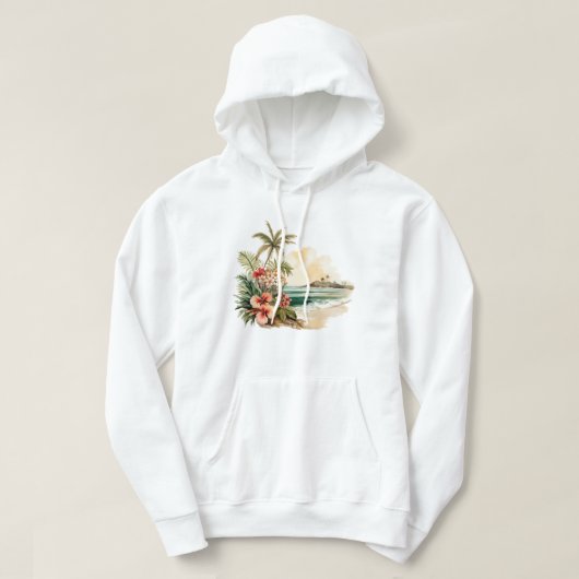 Tropical Island sweatshirt met capuchon (Design voorkant)