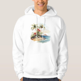Tropical Island sweatshirt met capuchon
