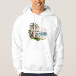 Tropical Island sweatshirt met capuchon