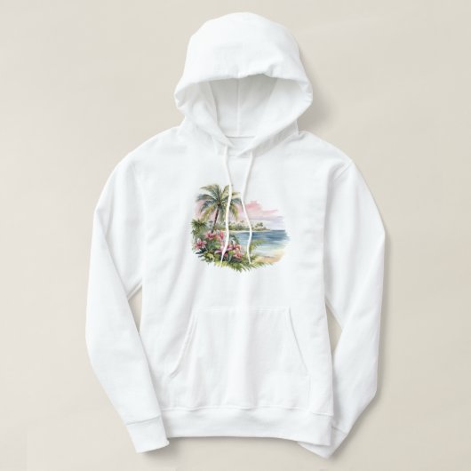 Tropical Island sweatshirt met capuchon (Design voorkant)