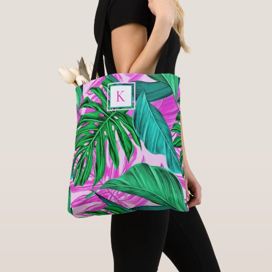 Tropical Island Vibes Monogram Draagtas (Dichtbij)