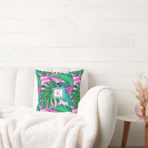 Tropical Island Vibes Monogram Kussen