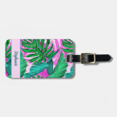 Tropical Island Vibes Personalized Bagagelabel (Voorkant horizontaal)