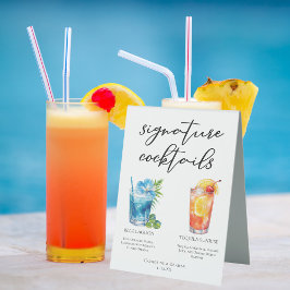 Tropical Island Wedding Signature Cocktails Menu